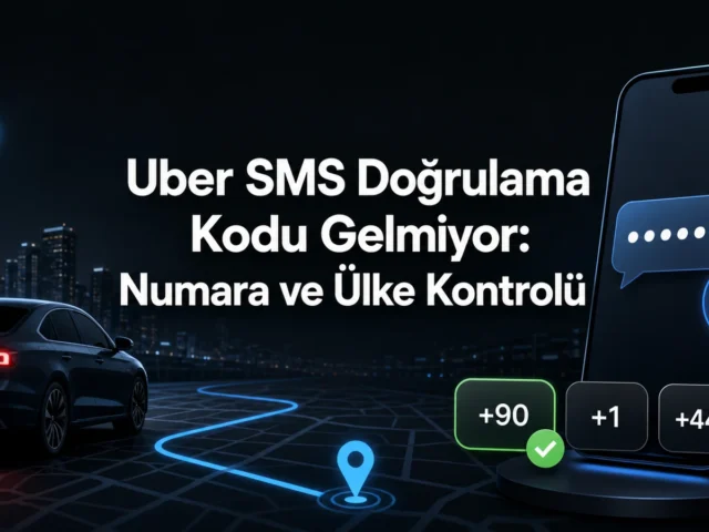 Uber SMS Doğrulama Kodu Gelmiyor: Numara ve Ülke Kontrolü Uber SMS Doğrulama Kodu Gelmiyor: Numara ve Ülke Kontrolü