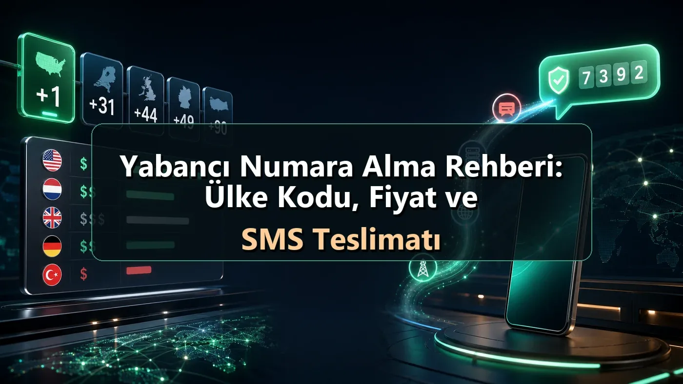 Ülke kodu, fiyat ve SMS teslimatı için yabancı numara seçim adımları